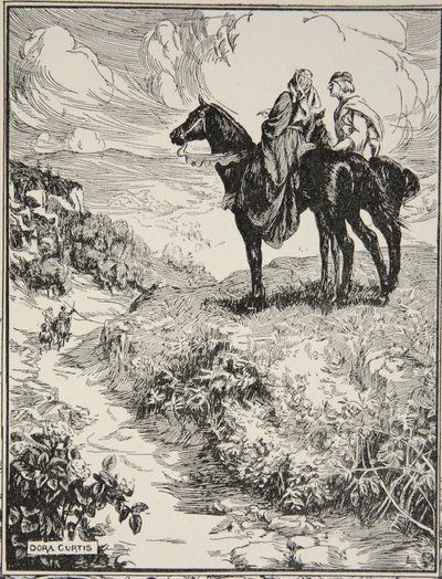 As they waited on the little woodland knoll, illustration from 
